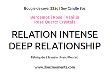 Load image into Gallery viewer, DEEP RELATIONSHIP | SCENTED SOY CANDLE WITH CRYSTALS