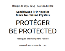 Load image into Gallery viewer, BE PROTECTED | SCENTED SOY CANDLE WITH CRYSTALS
