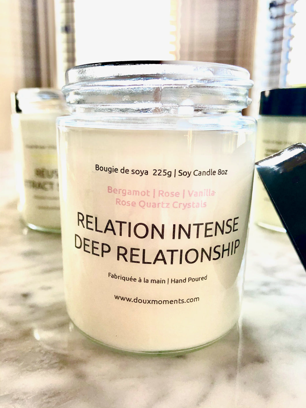 SCENTED SOY CANDLE WITH CRYSTALS | DEEP RELATIONSHIP