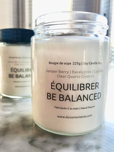 SCENTED SOY CANDLE WITH CRYSTALS | BE BALANCED